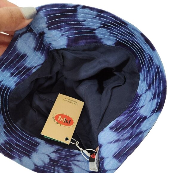 Meji Meji Blue Tie Dye Bucket Hat Men Size S Cotton Silk Blend NEW - Picture 3 of 8